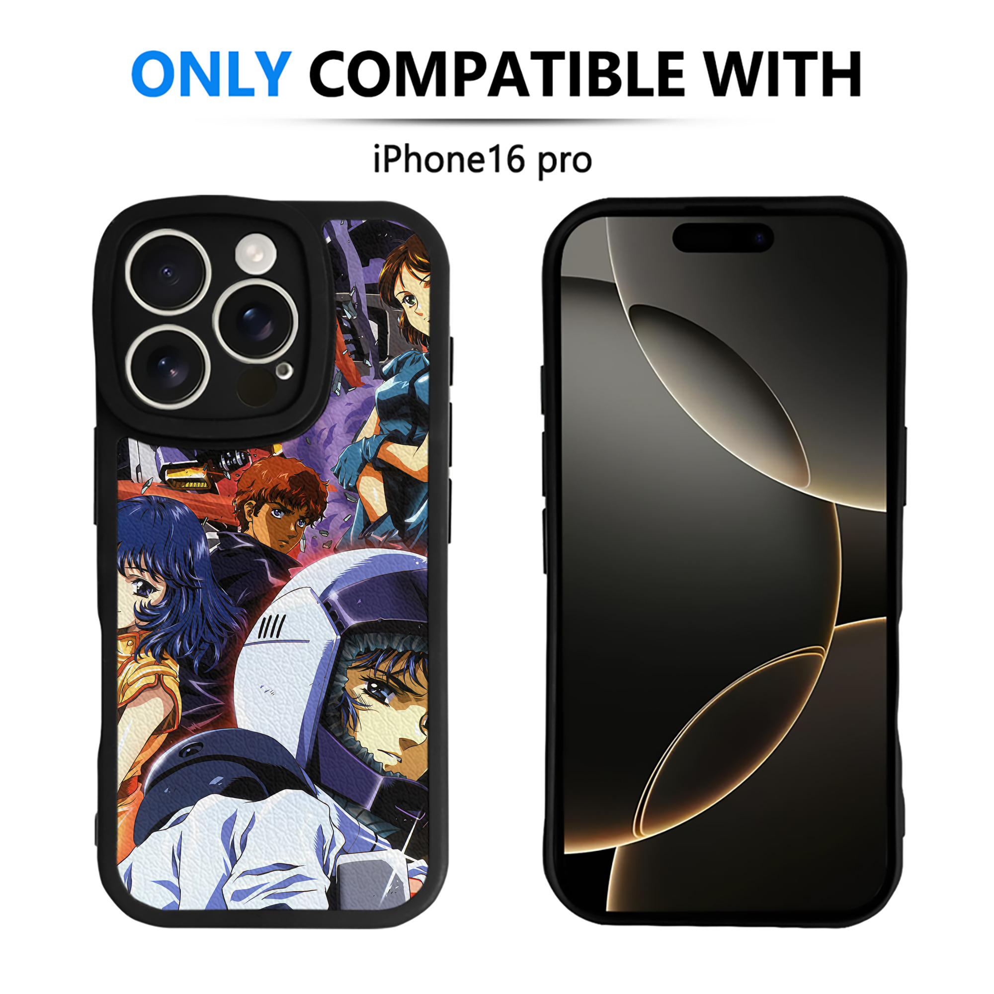 （画像用） 機動戦士ガンダム Mobile Suit Gundam 【iPhone 16シリーズ対応】シリコンスマホケース（レザー調） 材質：シリコン